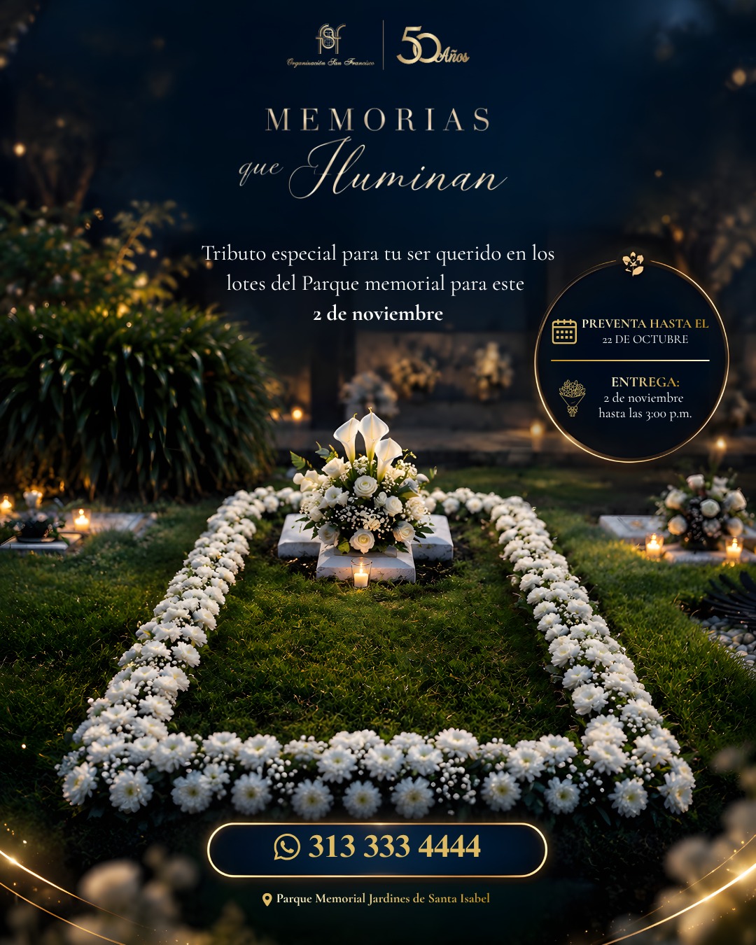 Jardín Eterno, homenaje floral de Memorias que Iluminan